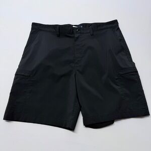 Chaps Golf Mens Performance Cargo Shorts Black Size 38 Stretch Wicking Solid